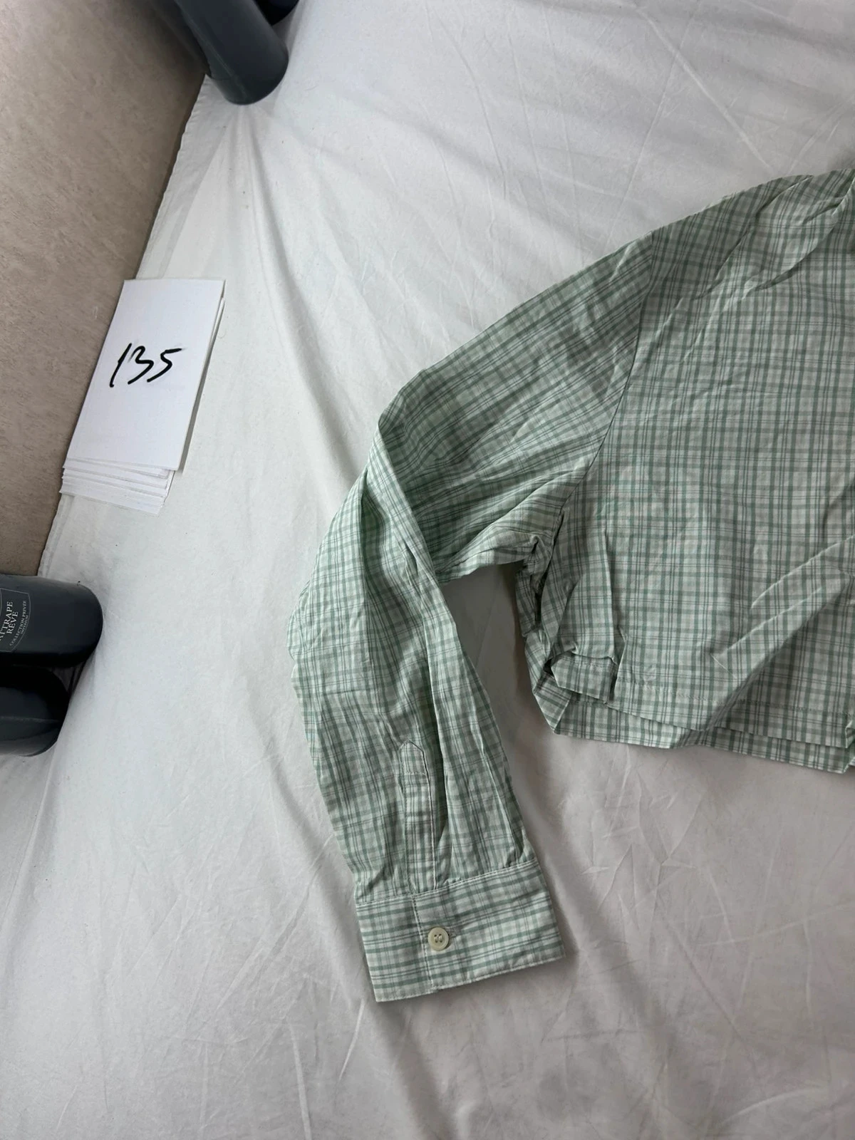 Chemise à carreaux divided vert blanc – photo 5